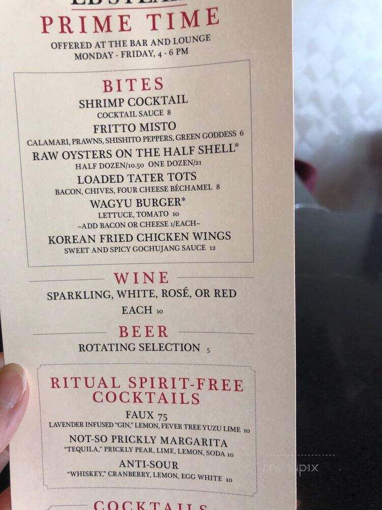 LB Steak - San Jose, CA menu_pic