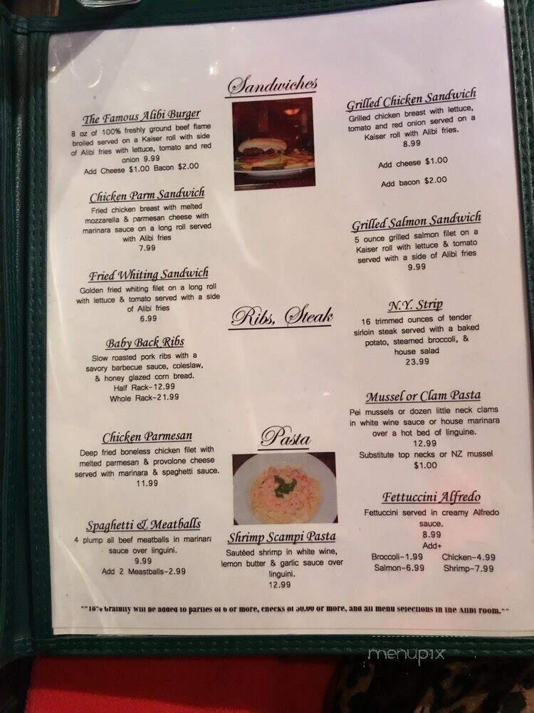 Chuck's Alibi - Philadelphia, PA menu_pic