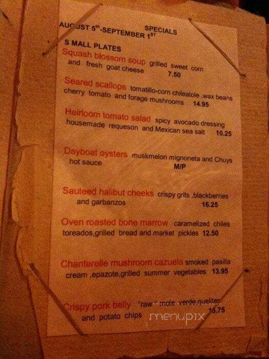 Chilam Balam - Chicago, IL menu_pic