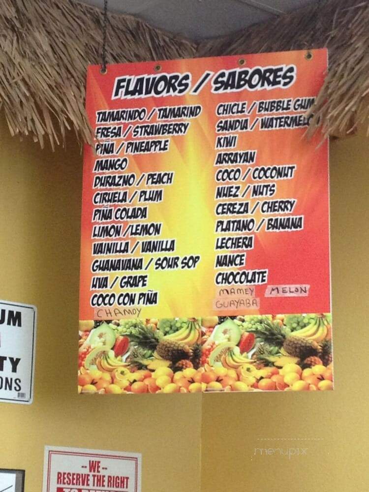 Orale Raspados - Fullerton, CA menu_pic