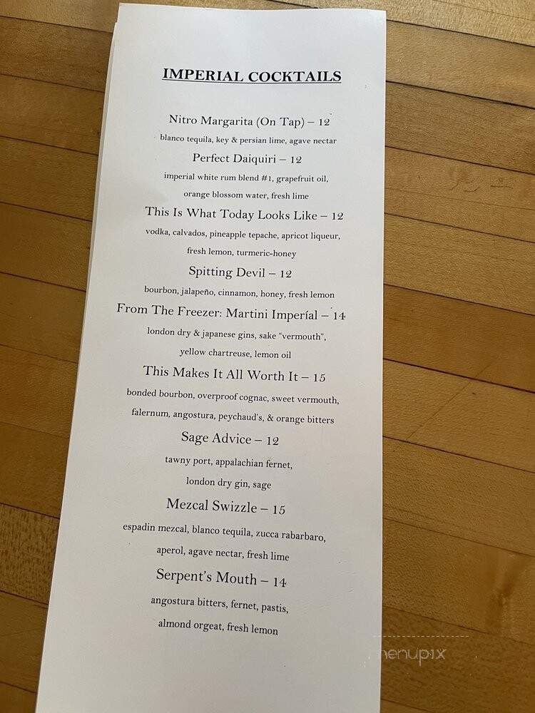 Table - Asheville, NC menu_pic