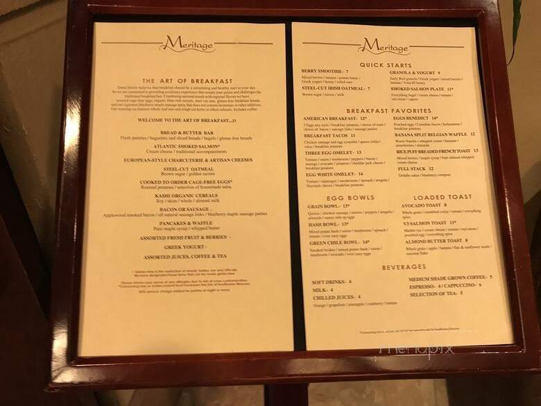 Meritage at the Omni Interlocken Resort - Broomfield, CO menu_pic