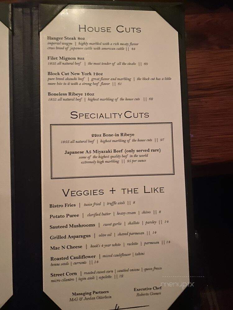 A Restaurant - Newport Beach, CA menu_pic