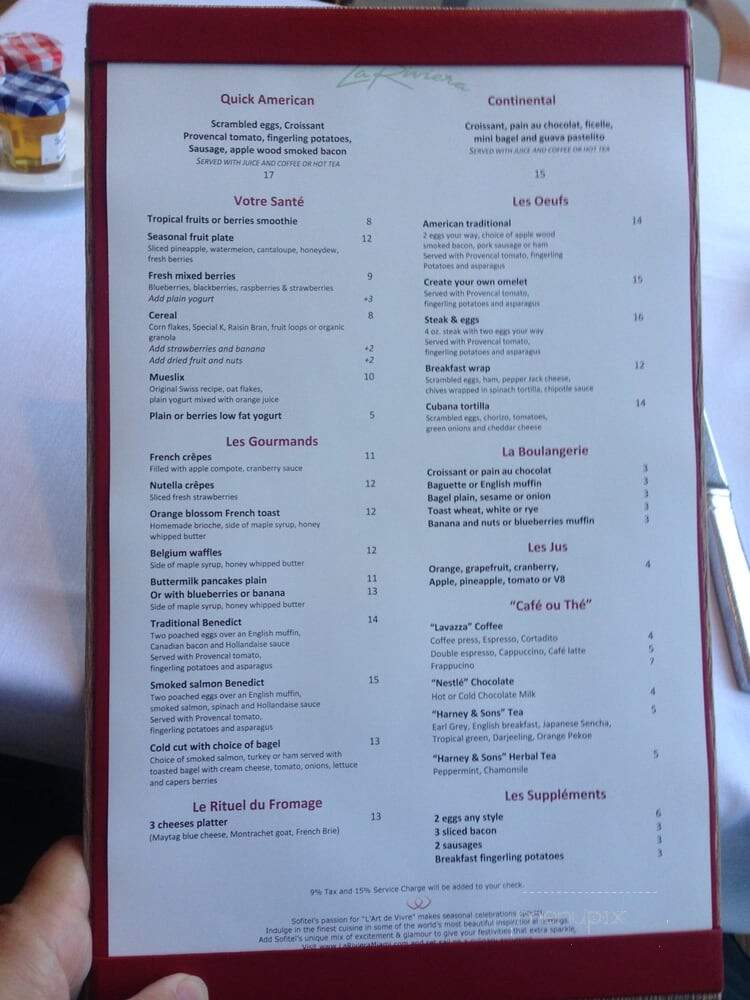 La Riviera at Sofitel Miami - Miami, FL menu_pic