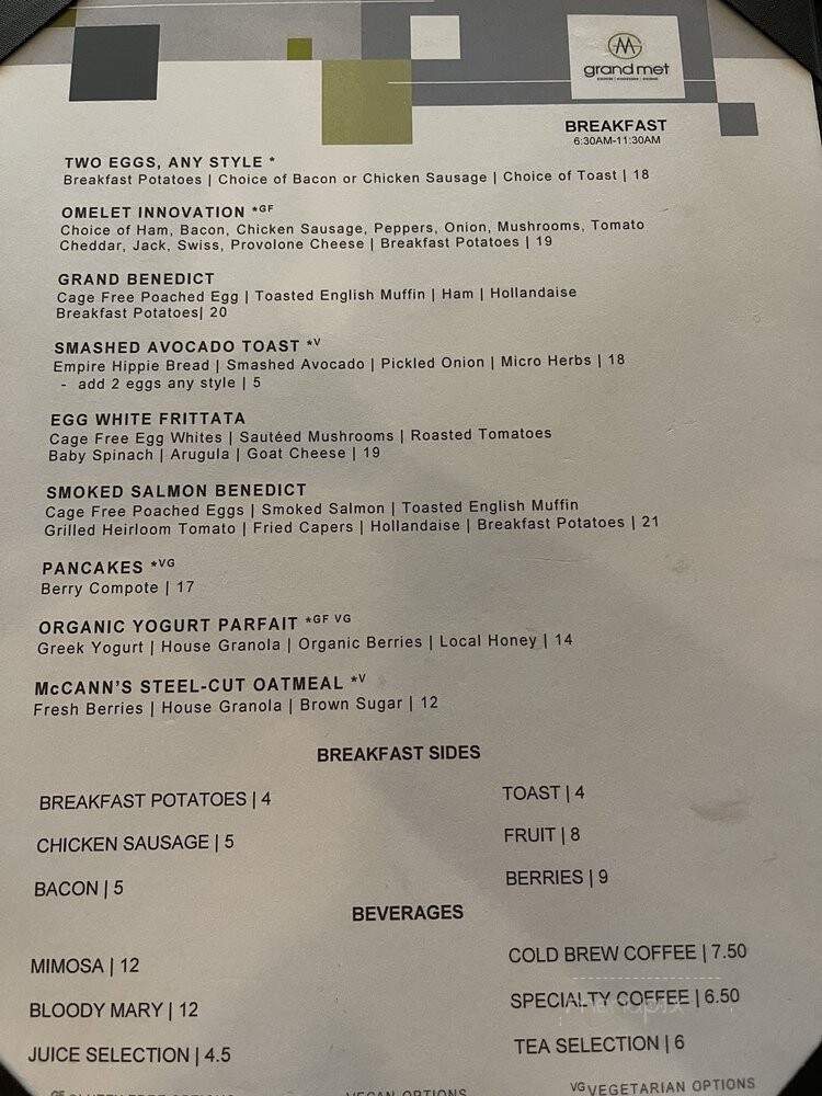 Grand Met - Dallas, TX menu_pic