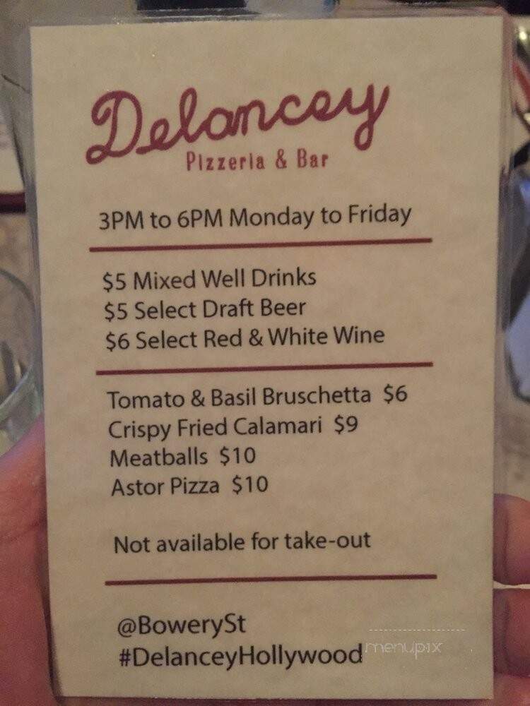 Delancey - Hollywood, CA menu_pic