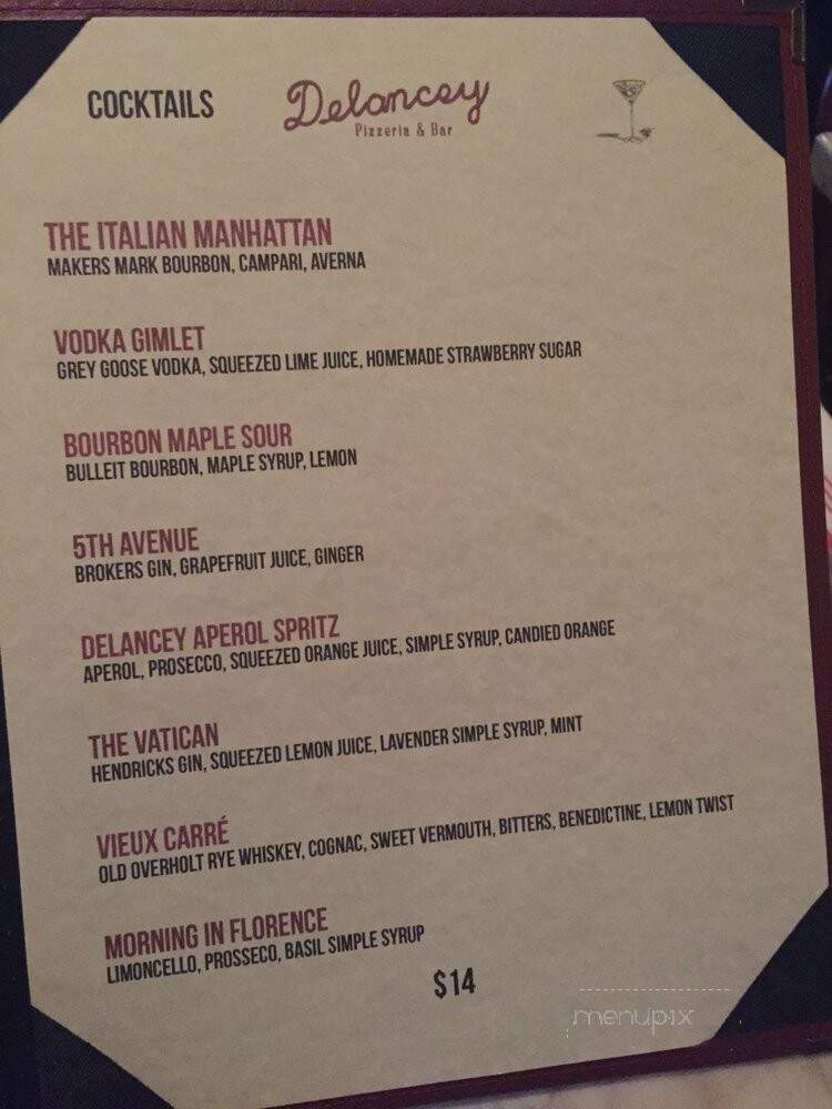 Delancey - Hollywood, CA menu_pic