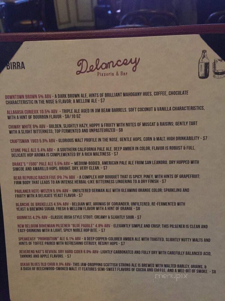 Delancey - Hollywood, CA menu_pic