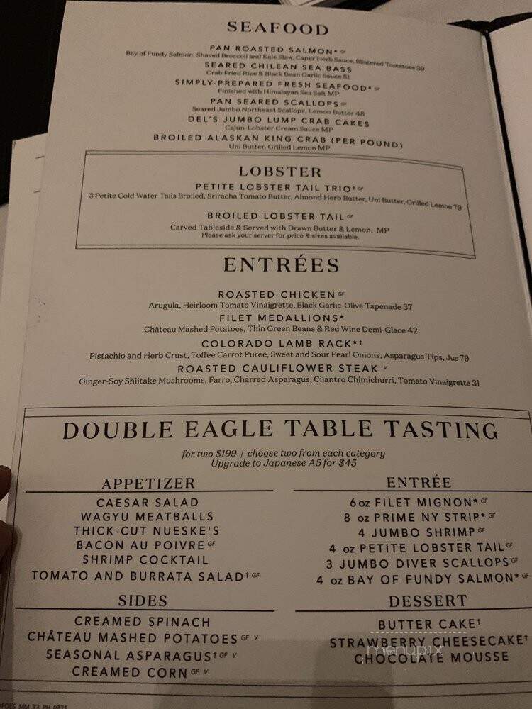 Del Frisco's Double Eagle Steakhouse - Philadelphia, PA menu_pic