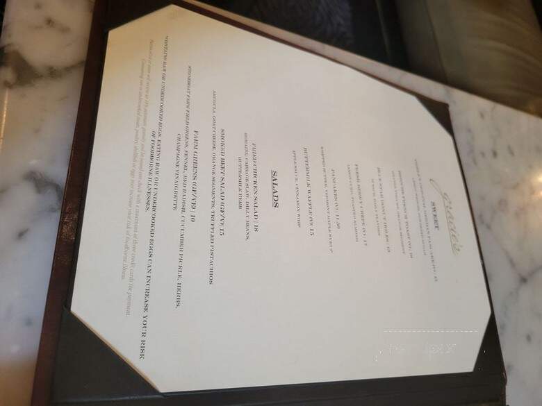Gracie's - Portland, OR menu_pic