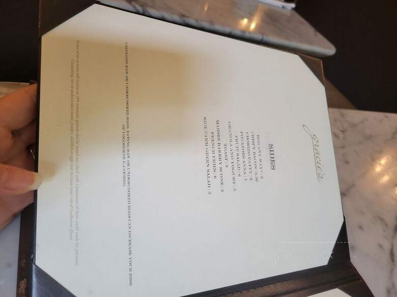 Gracie's - Portland, OR menu_pic