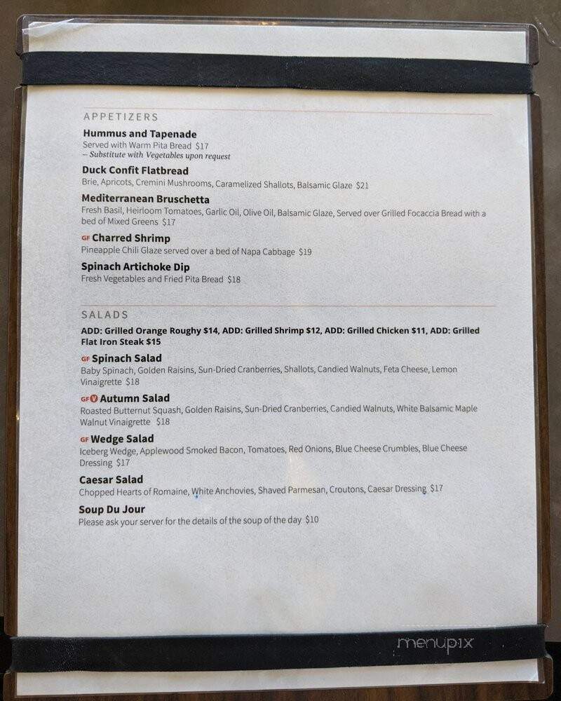 Peaks Restaurant - Palm Springs, CA menu_pic