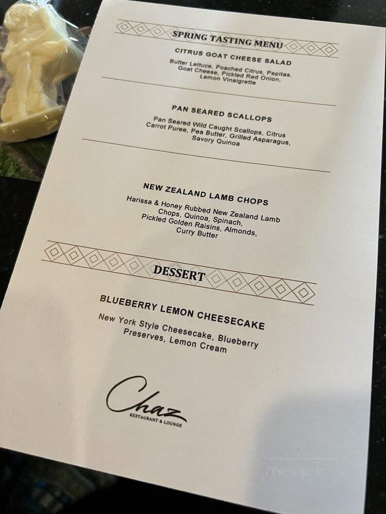 Chaz on the Plaza - Kansas City, MO menu_pic
