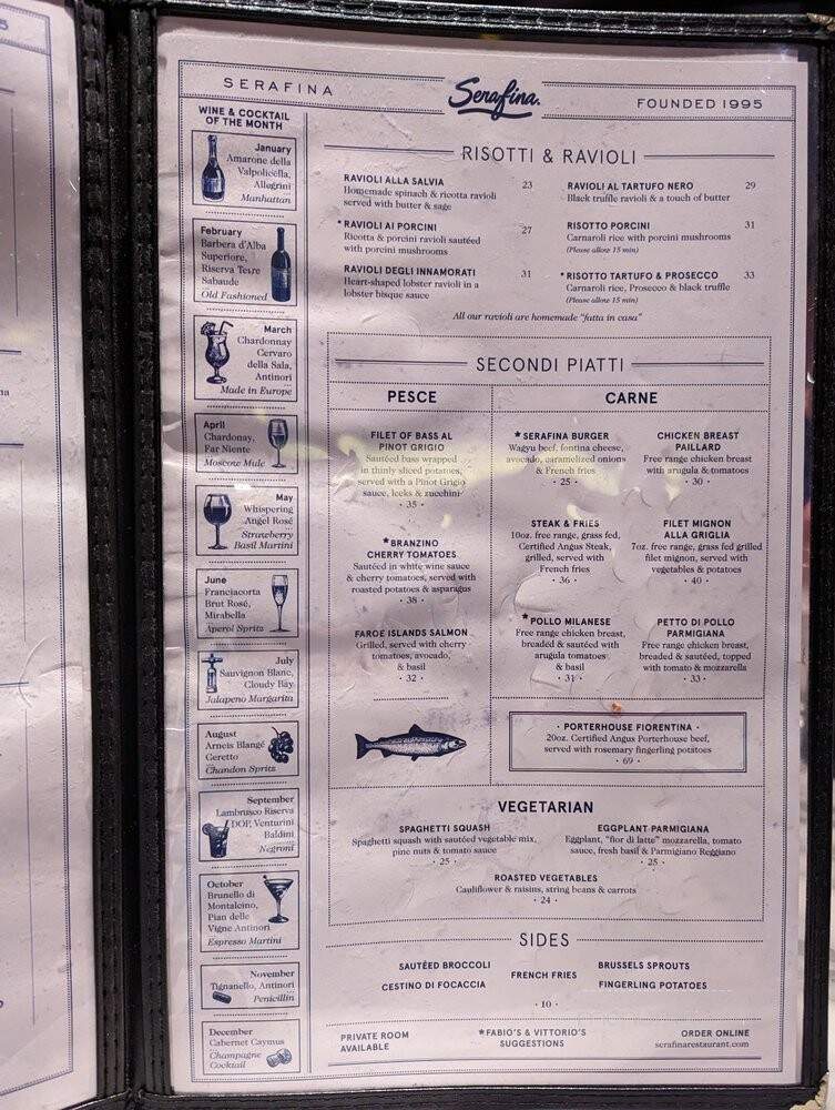 Serafina at The Time Hotel - New York, NY menu_pic