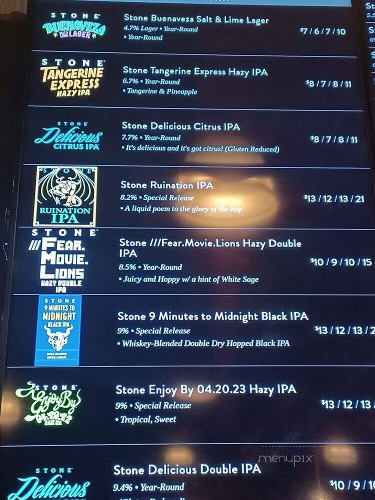 Stone Brewing World Bistro & Garden - Escondido, CA menu_pic