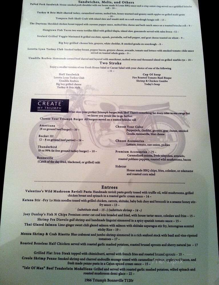 Triumph Grill - Saint Louis, MO menu_pic