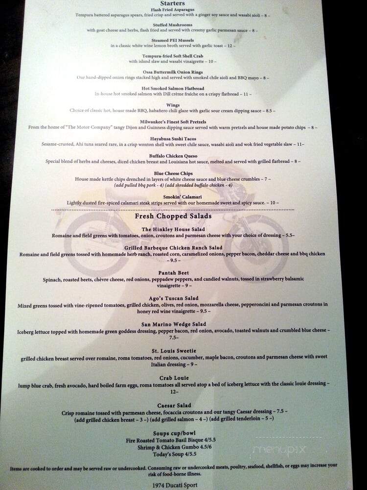 Triumph Grill - Saint Louis, MO menu_pic