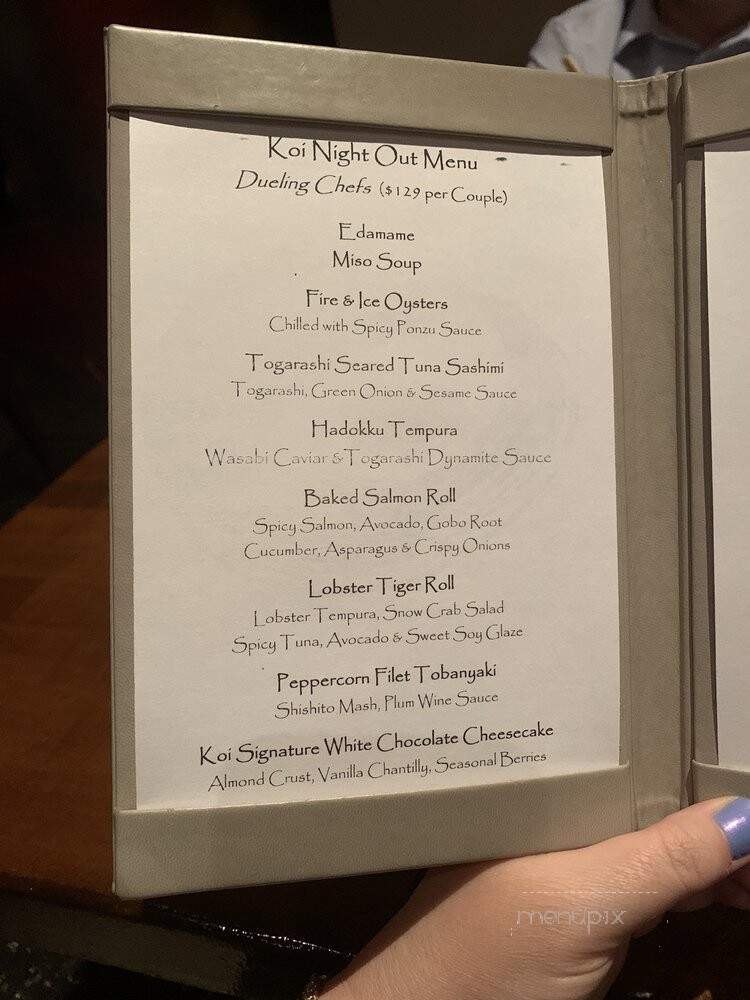 Koi Restaurant and Lounge - Las Vegas, NV menu_pic