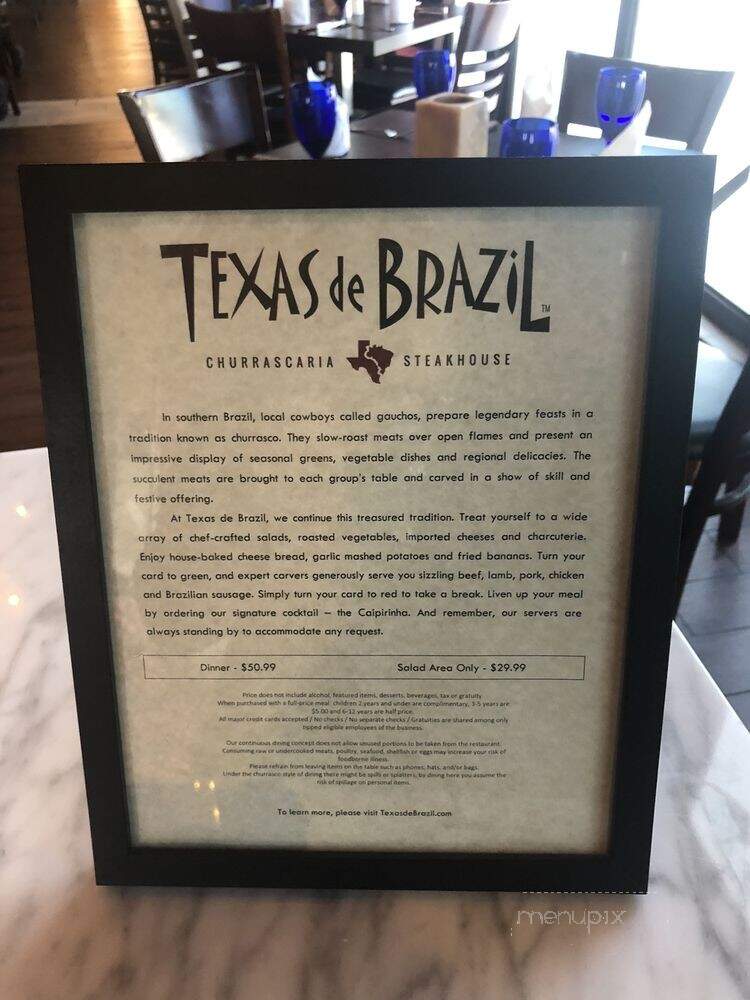 Texas de Brazil Churrascaria - Denver - Denver, CO menu_pic