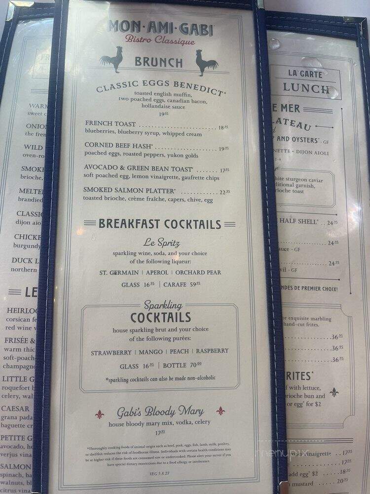 Mon Ami Gabi - Las Vegas - Las Vegas, NV menu_pic