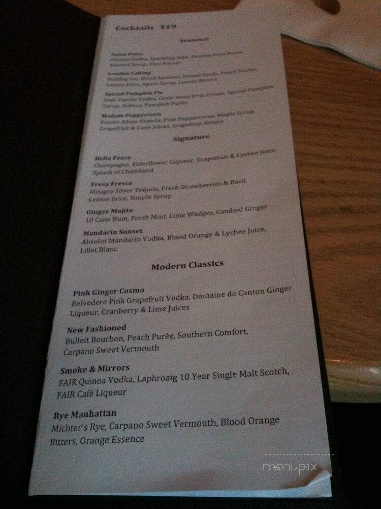 Lobby Lounge at Mandarin Oriental, New York - New York, NY menu_pic