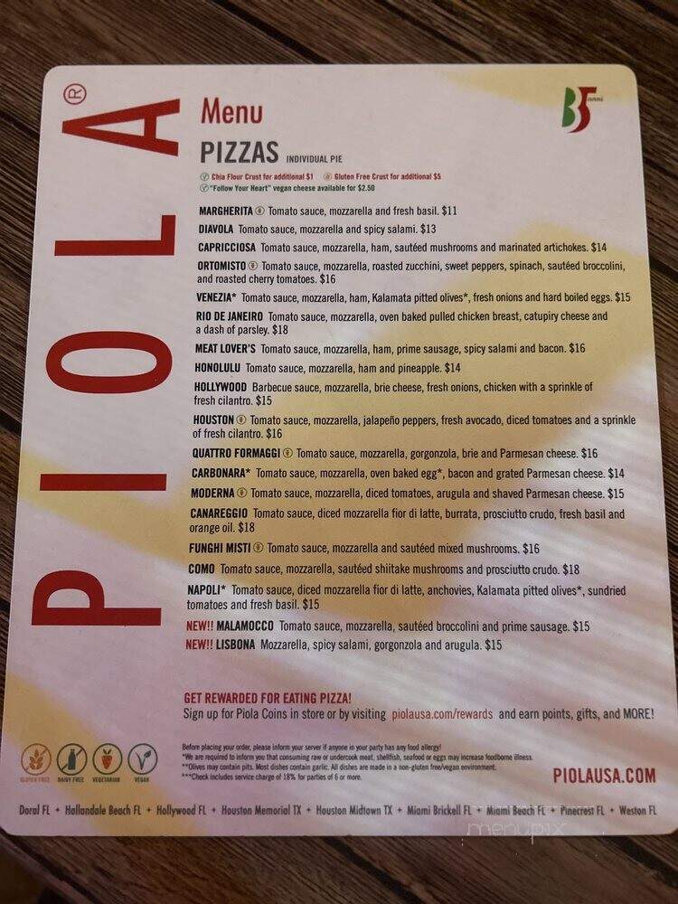 Piola - Hallandale Beach - Hallandale Beach, FL menu_pic