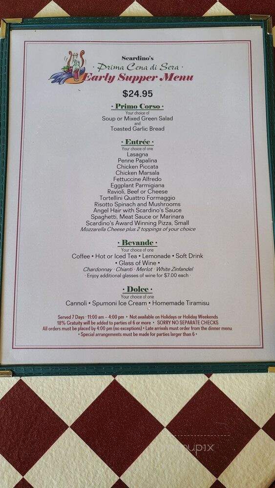 Scardino's Italian Restaurant - Torrance, CA menu_pic