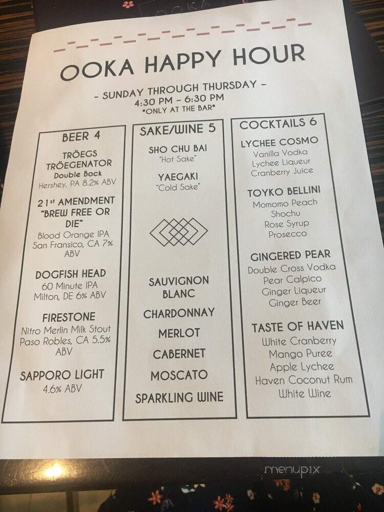 Ooka Japanese Sushi & Hibachi Steakhouse - Montgomeryville, PA