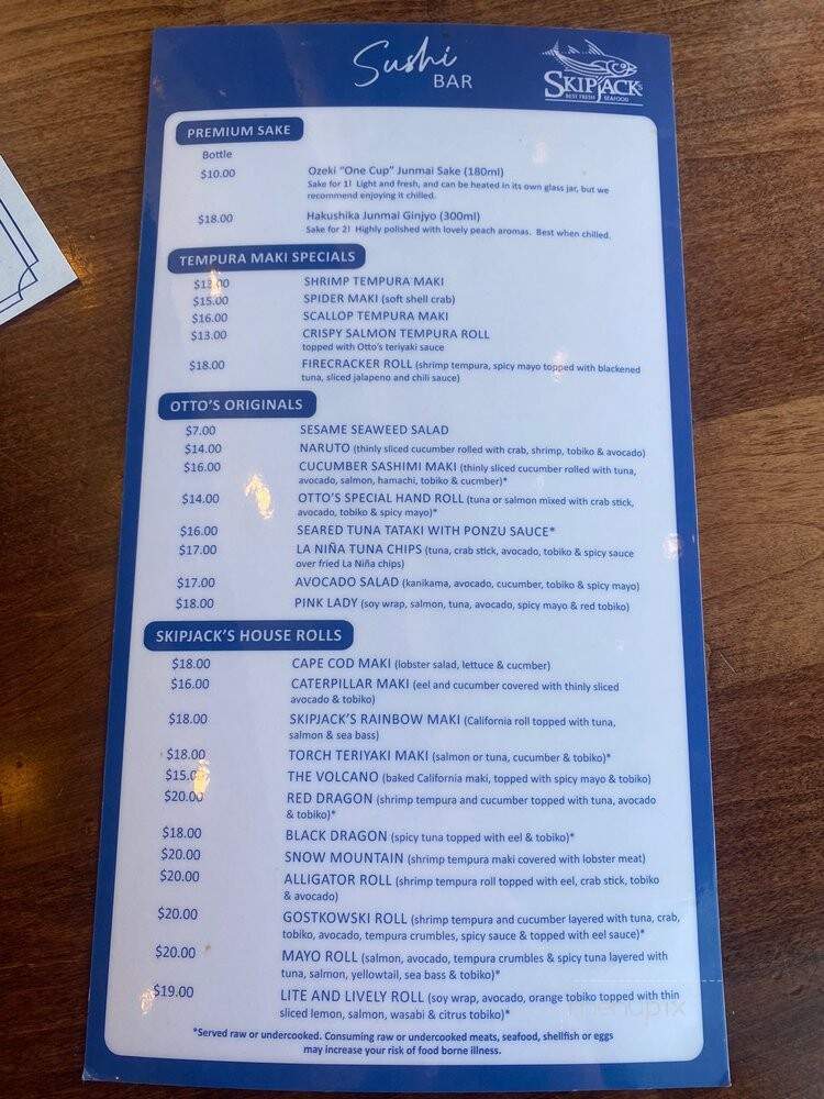 Skipjack's Foxboro - Foxborough, MA menu_pic