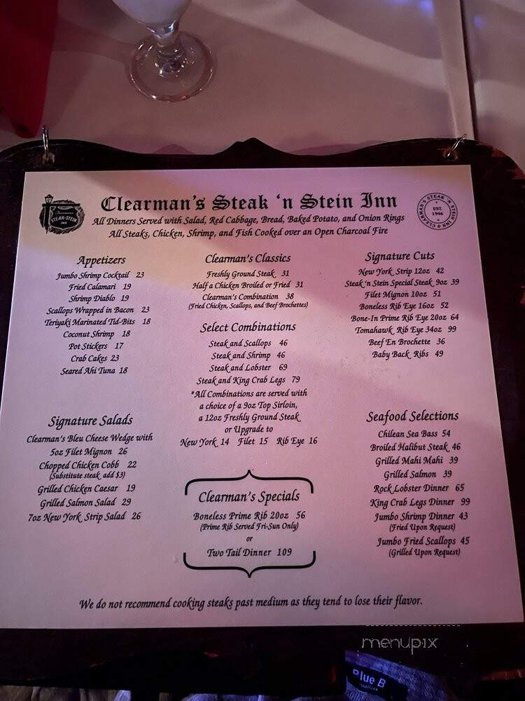 Clearman's Steak N Stein - Pico Rivera, CA menu_pic