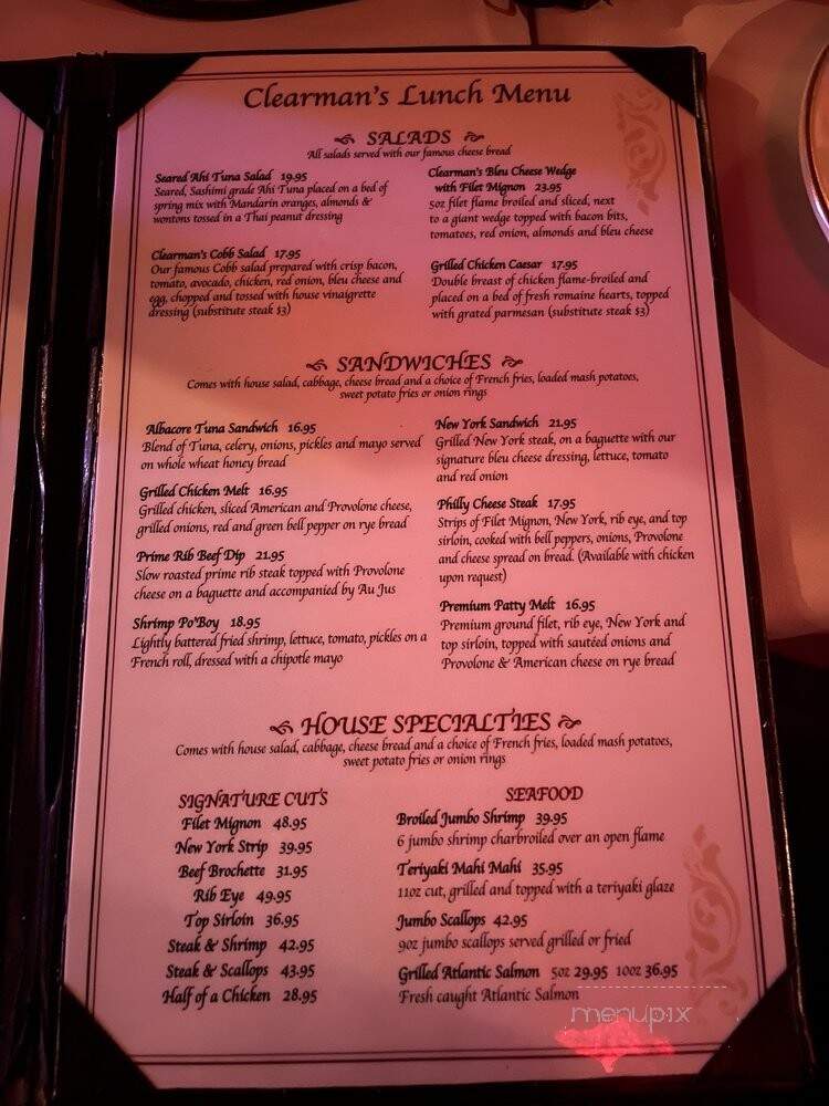 Clearman's Steak N Stein - Pico Rivera, CA menu_pic