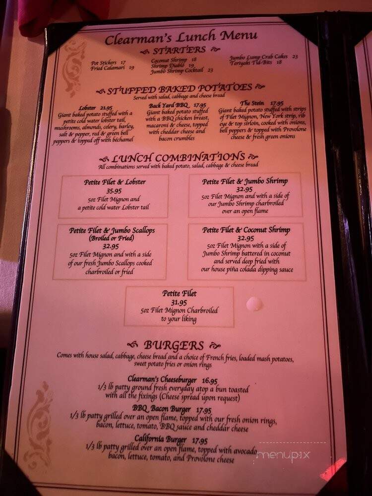 Clearman's Steak N Stein - Pico Rivera, CA menu_pic