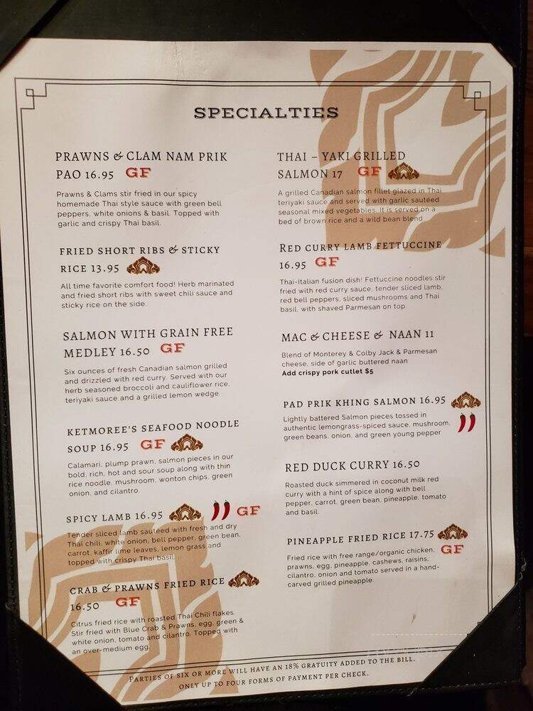 Ketmoree Thai Restaurant & Bar - Davis, CA menu_pic