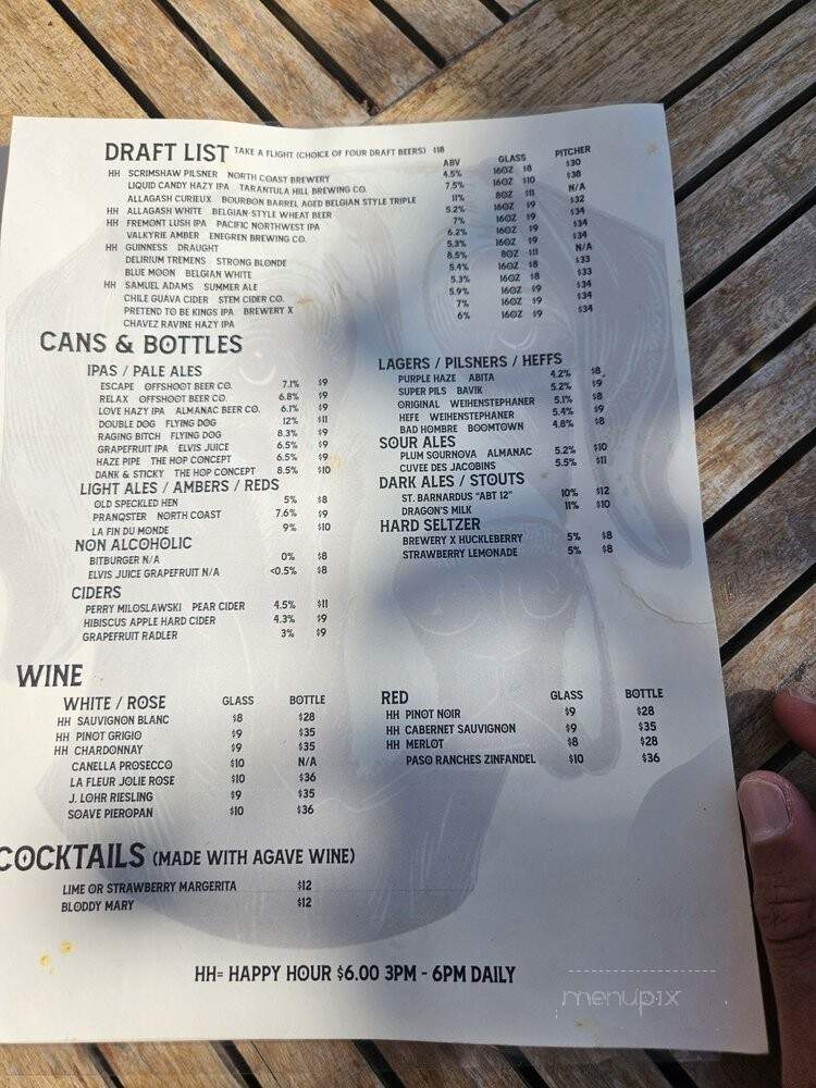 The Blue Dog Beer Tavern - Sherman Oaks, CA menu_pic