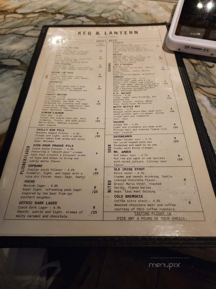 The Keg And Lantern - Brooklyn, NY menu_pic
