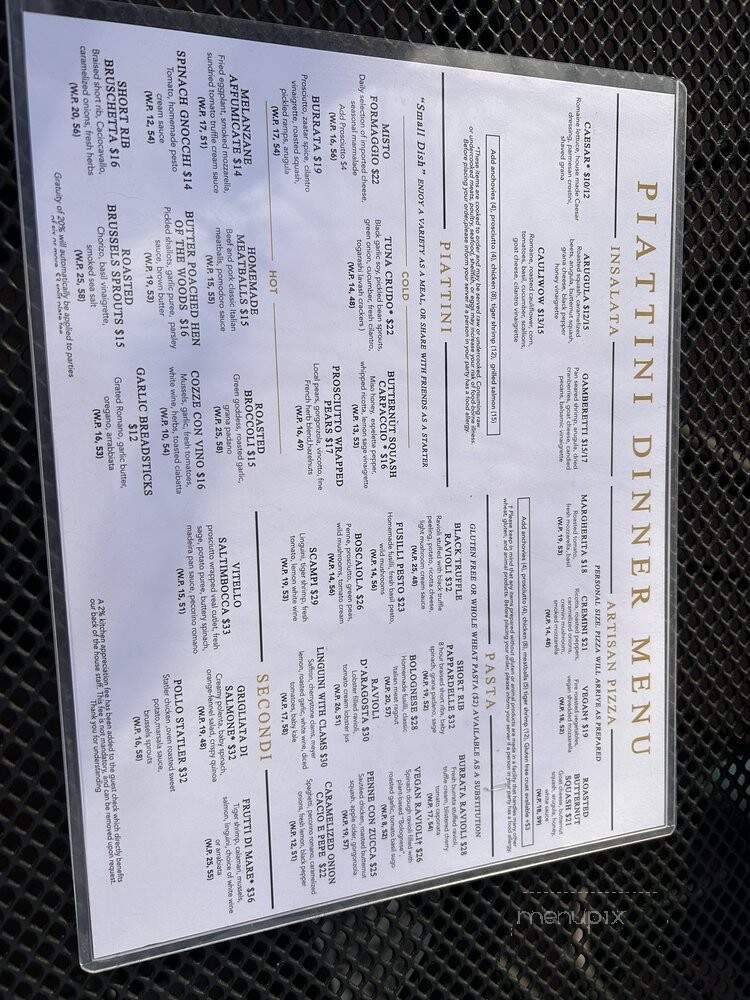 Piattini Cafe & Gelateria - Boston, MA menu_pic
