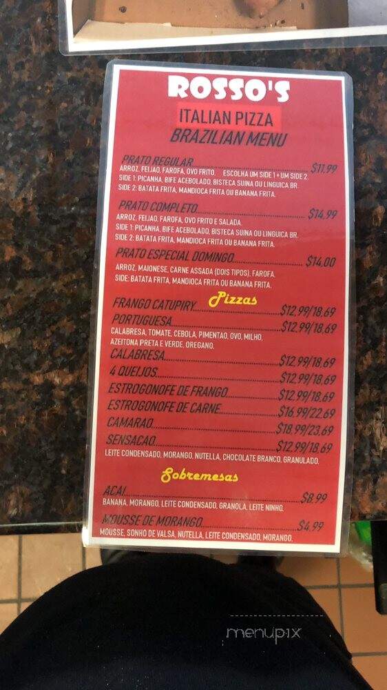 Rosso's Italian Style Pizza - Lowell, MA menu_pic