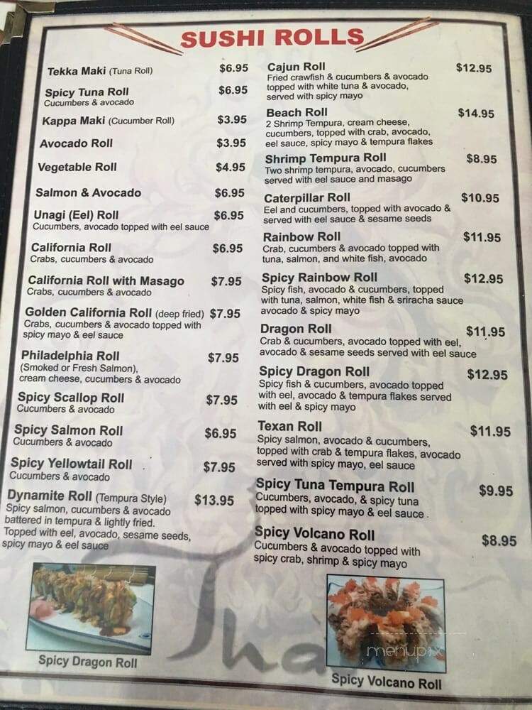 Thai Bistro & Sushi - San Antonio, TX menu_pic