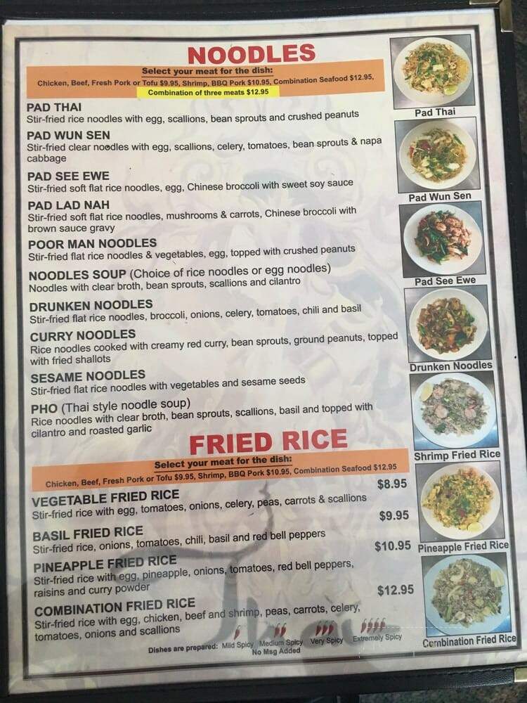 Thai Bistro & Sushi - San Antonio, TX menu_pic