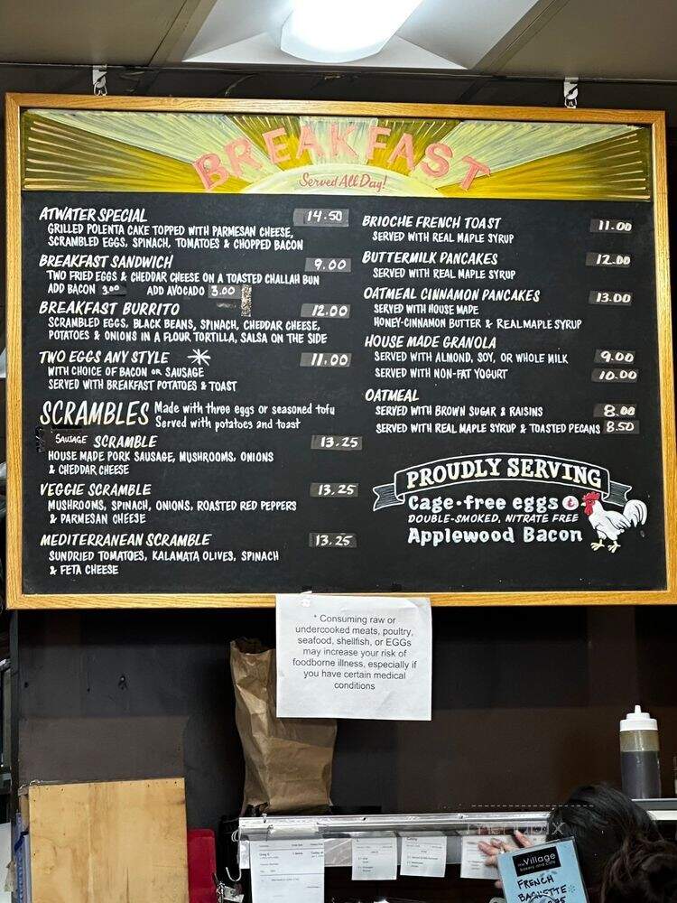 The Village Bakery and Cafe - Los Angeles, CA menu_pic