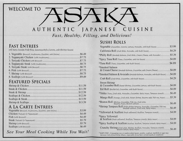 Asaka Japanese Cuisine - Asheville, NC