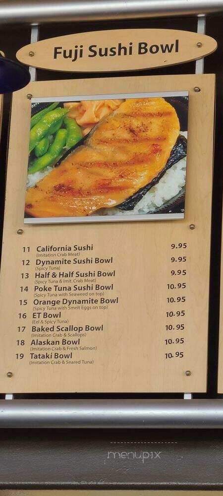 Fuji Grill - Morgantown, WV menu_pic