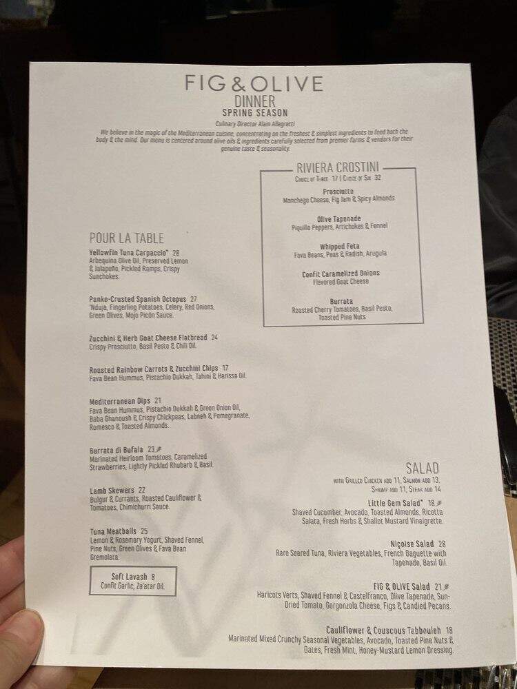 Fig & Olive III - New York, NY menu_pic