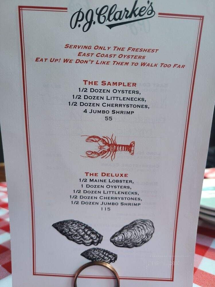 P.J. Clarkes - New York, NY menu_pic