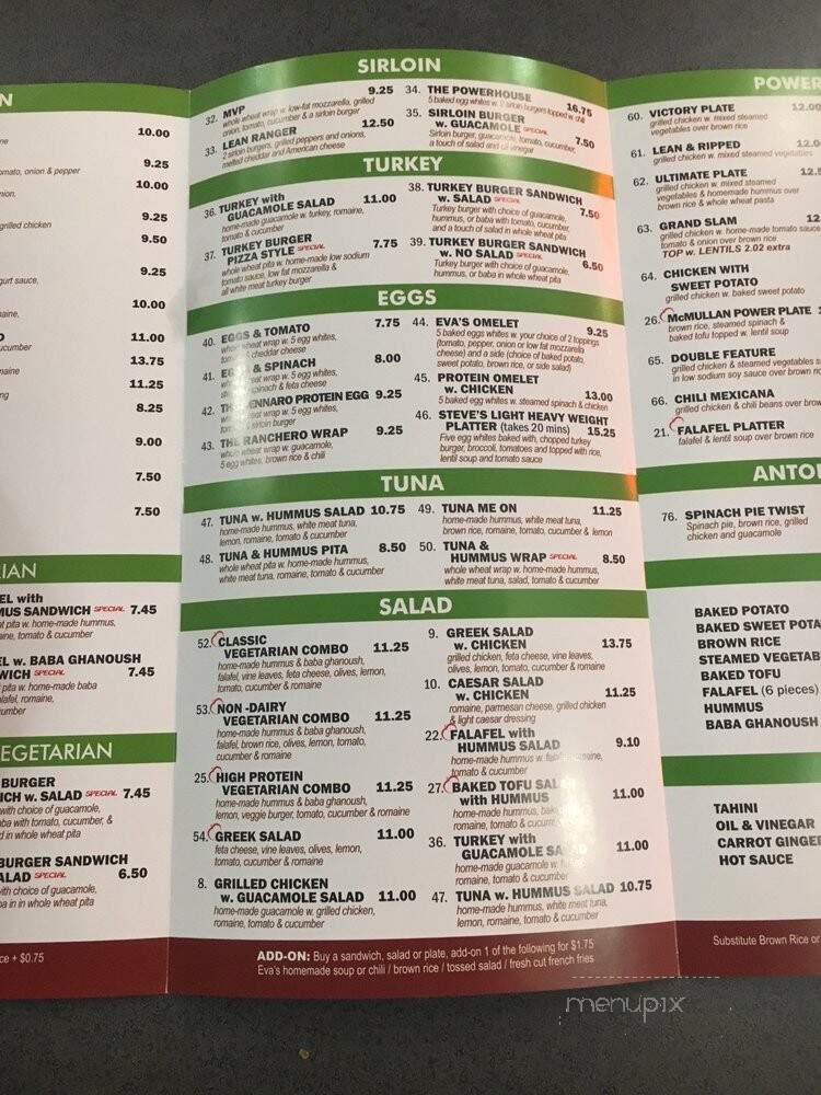 Eva's Health Food - New York, NY menu_pic