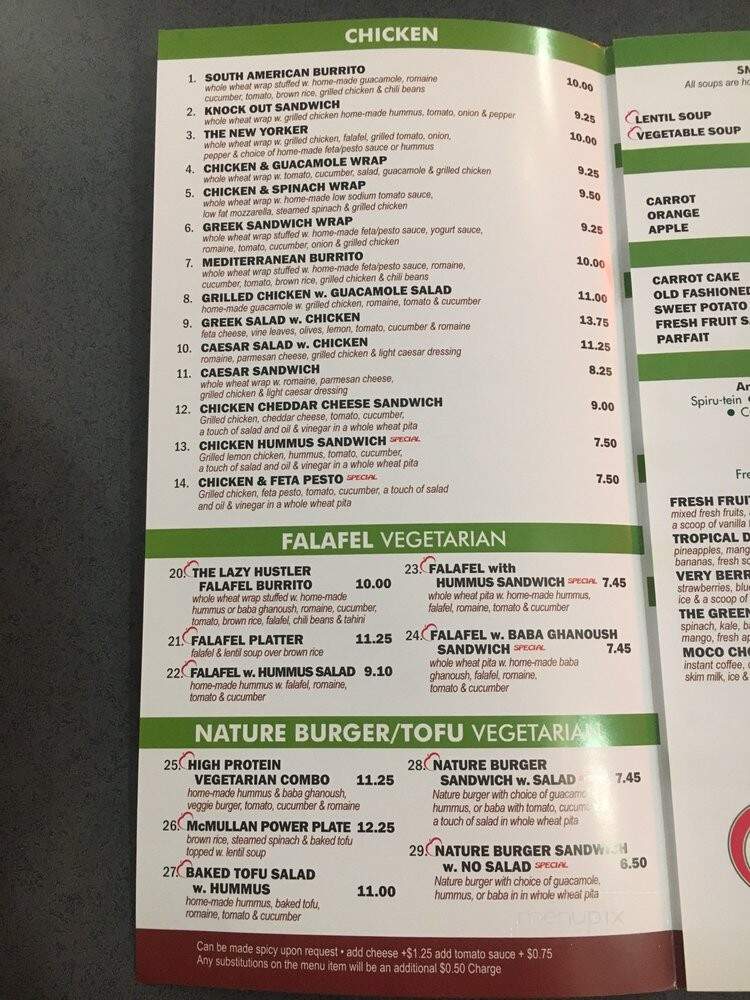 Eva's Health Food - New York, NY menu_pic