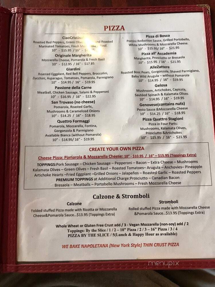 CiaoCristina - Burbank, CA menu_pic
