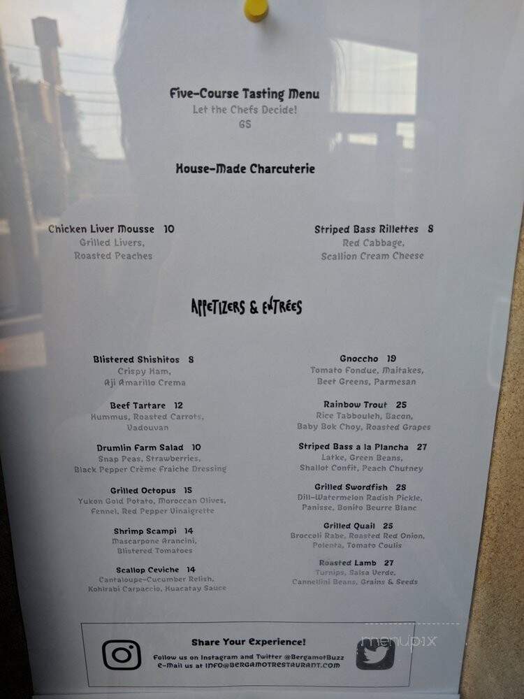Bergamot - Somerville, MA menu_pic