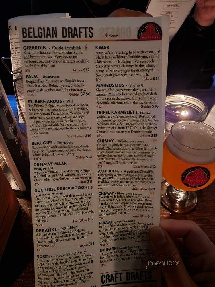 Hopleaf - Chicago, IL menu_pic