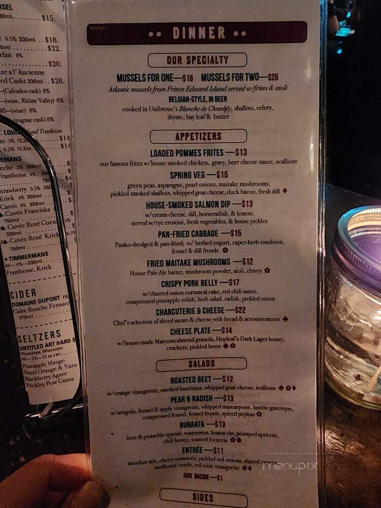 Hopleaf - Chicago, IL menu_pic